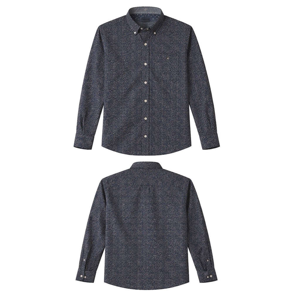 NWT Joseph Abboud Bespoke Navy Floral Button-Up‎ Shirt Mens Casual Career Size S
